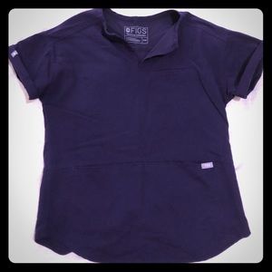 FIGS Deep Purple Scrub Top